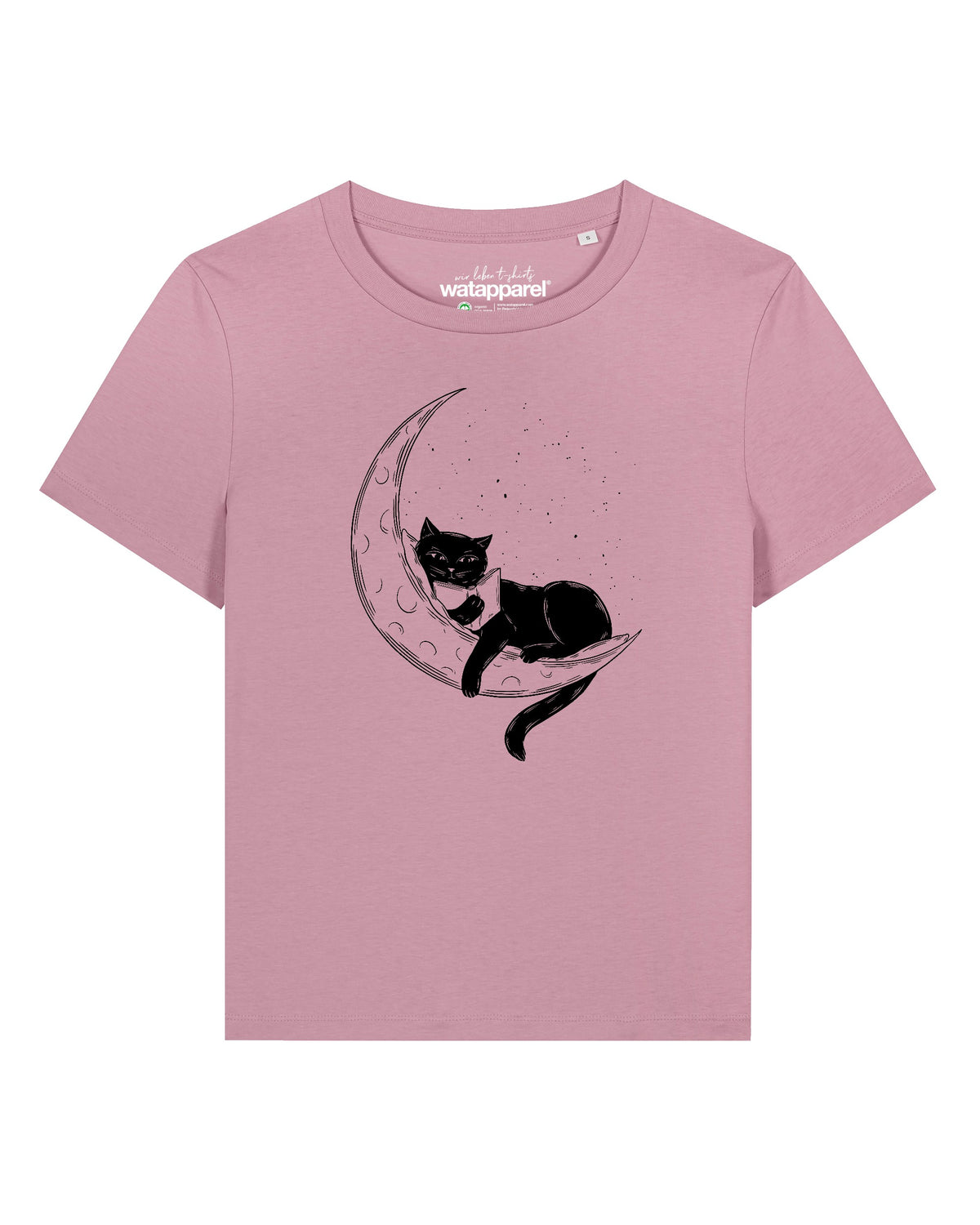 Katze auf dem Mond | T-Shirt Frauen-front;C355
