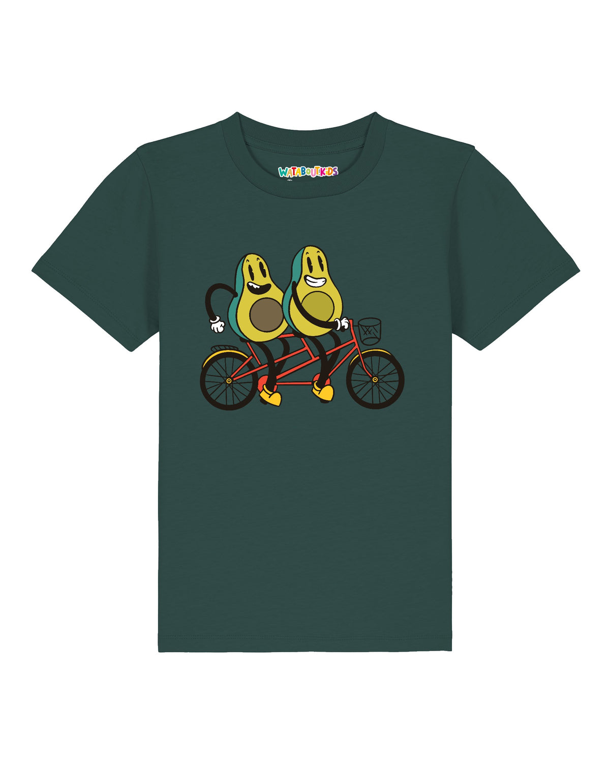 Avocado Fahrrad | T-Shirt Kinder-front;C036