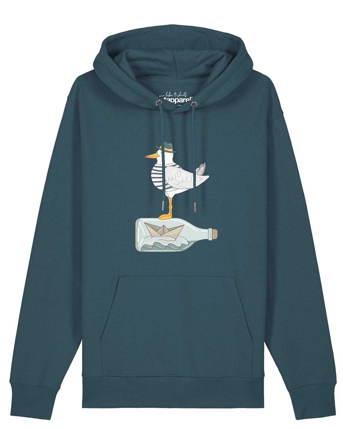 Möwe mit Hut | Hoodie Unisex-front;C702