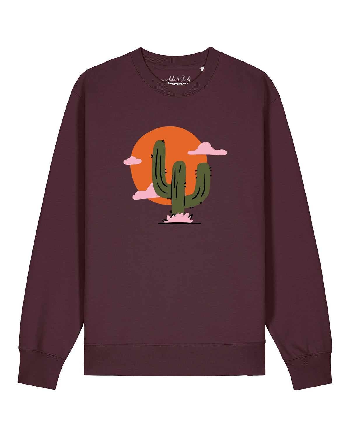 Kaktus im Sonnenuntergang | Sweatshirt Unisex-front;C116