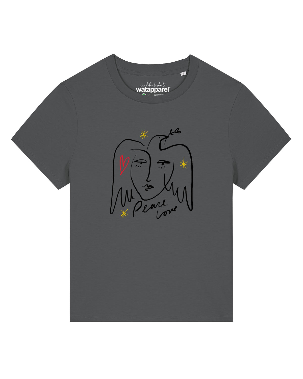 Peace Love | T-Shirt Frauen-front;C253