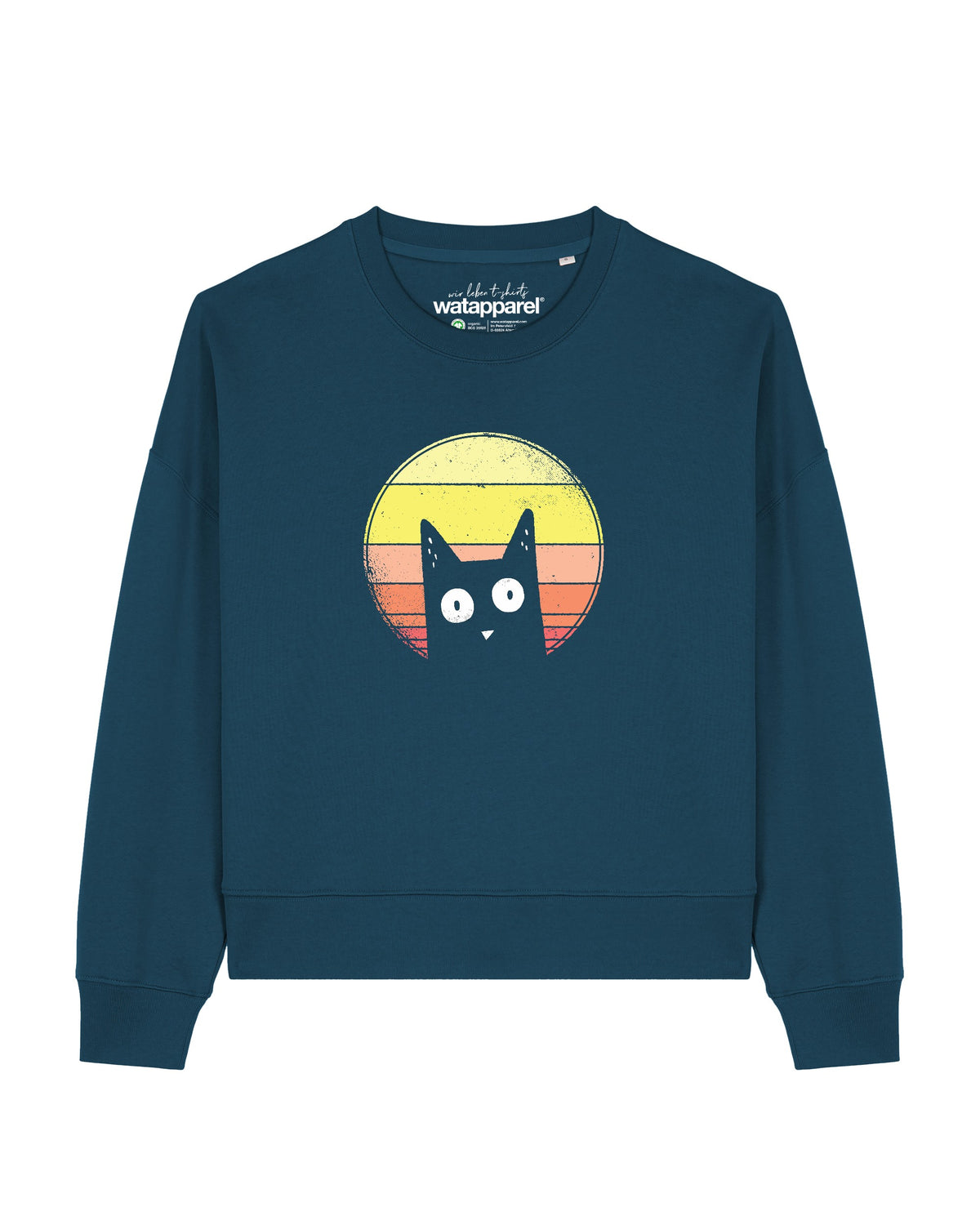 Sunset Cat | Sweatshirt Frauen-front;C136