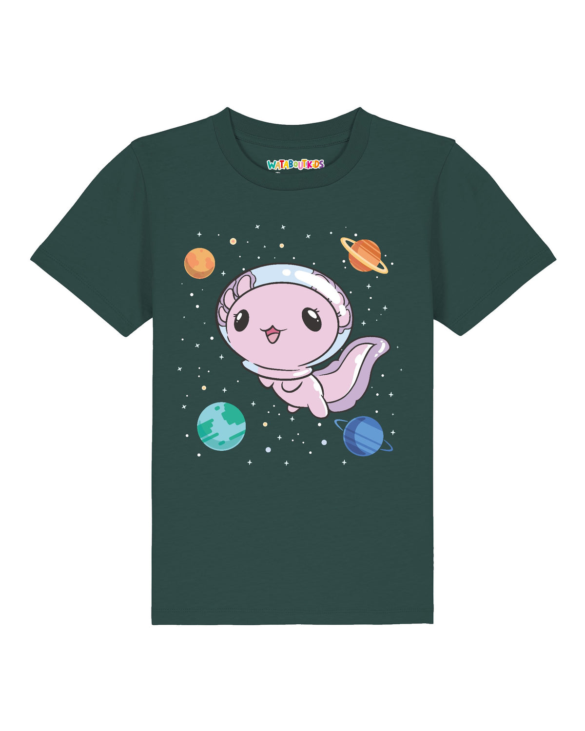 Axolotl in space | T-Shirt Kinder-front;C036