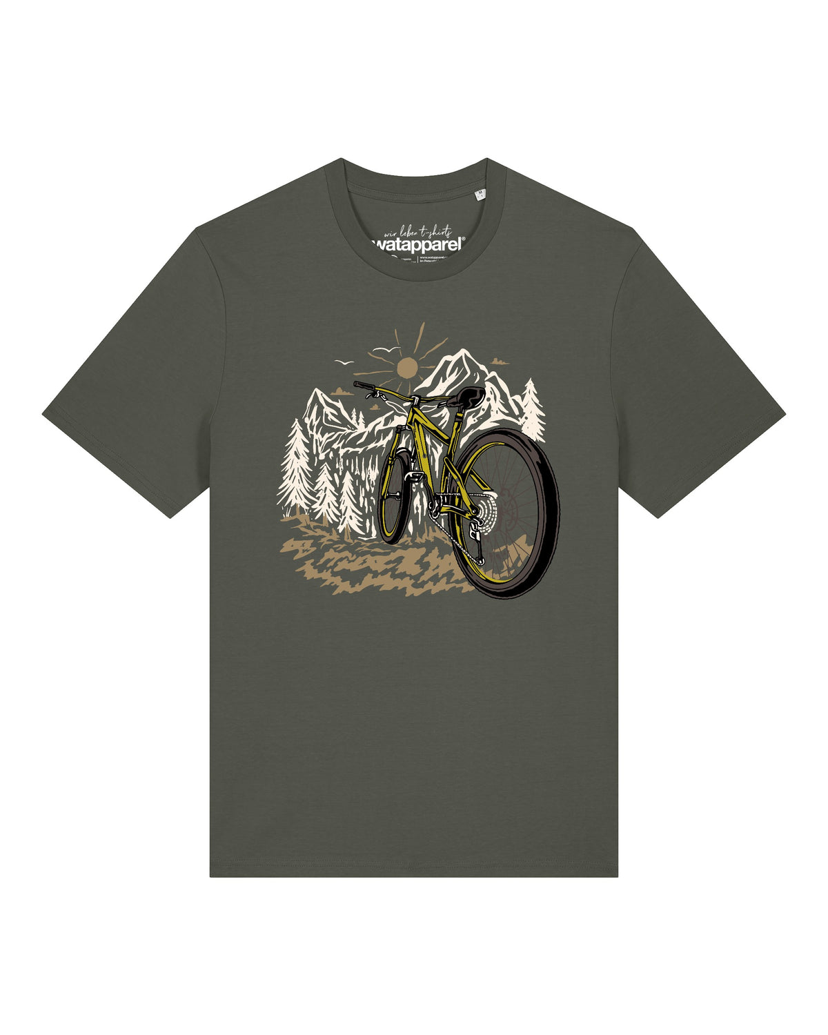 Mountainbike und Berge | T-Shirt Unisex-front;C223
