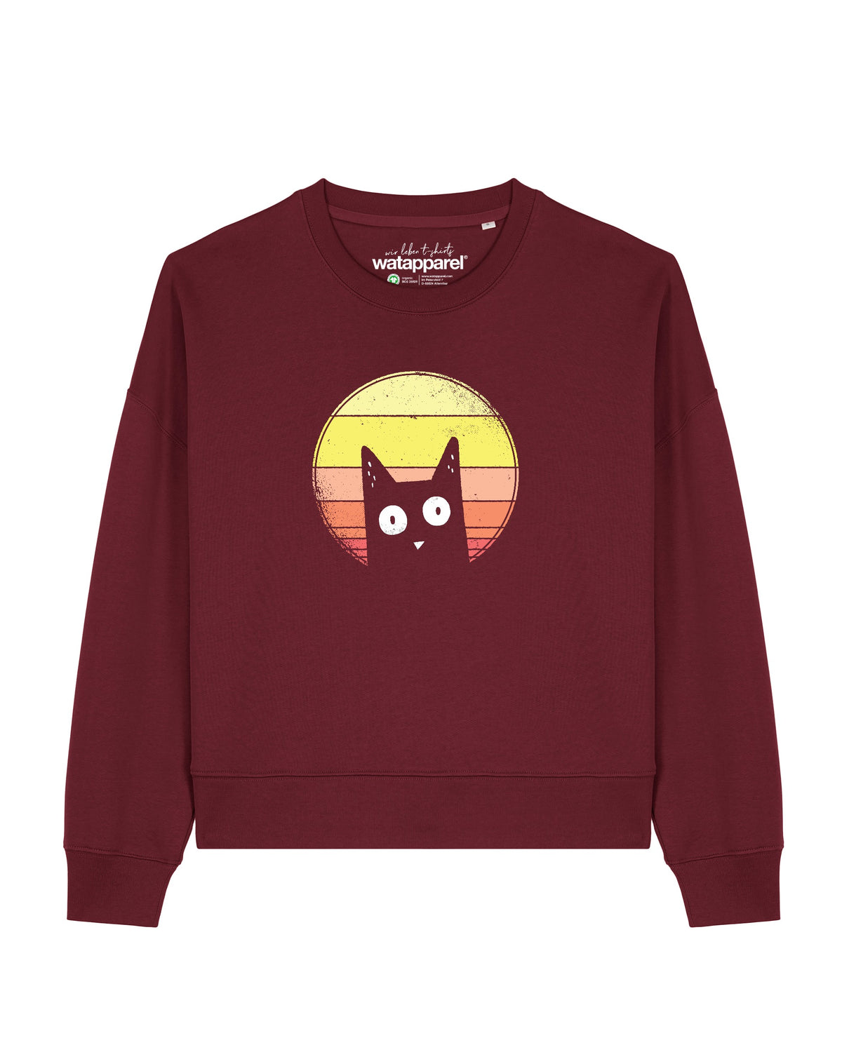 Sunset Cat | Sweatshirt Frauen-front;C244