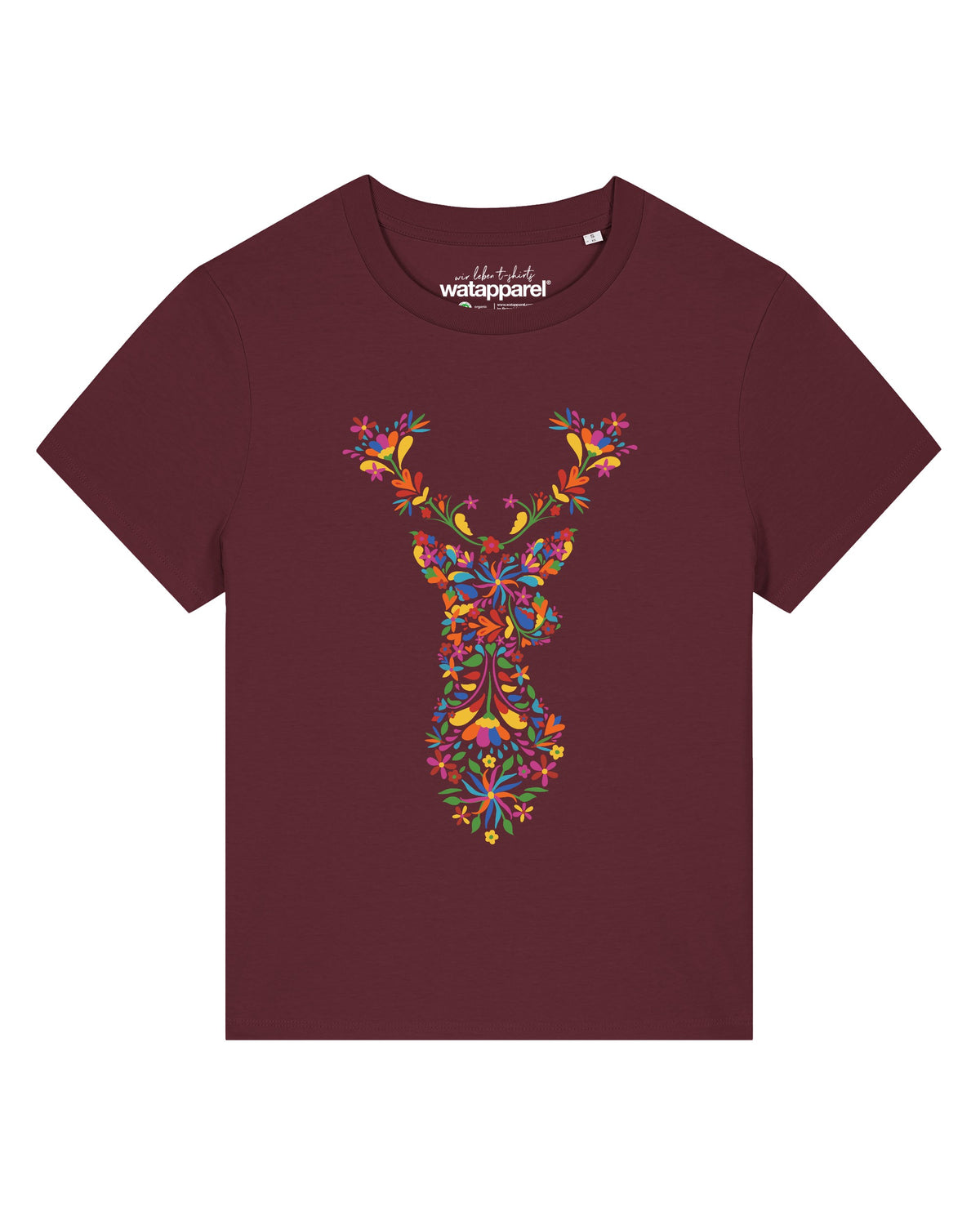 Floral Deer | T-Shirt Frauen-front;C244