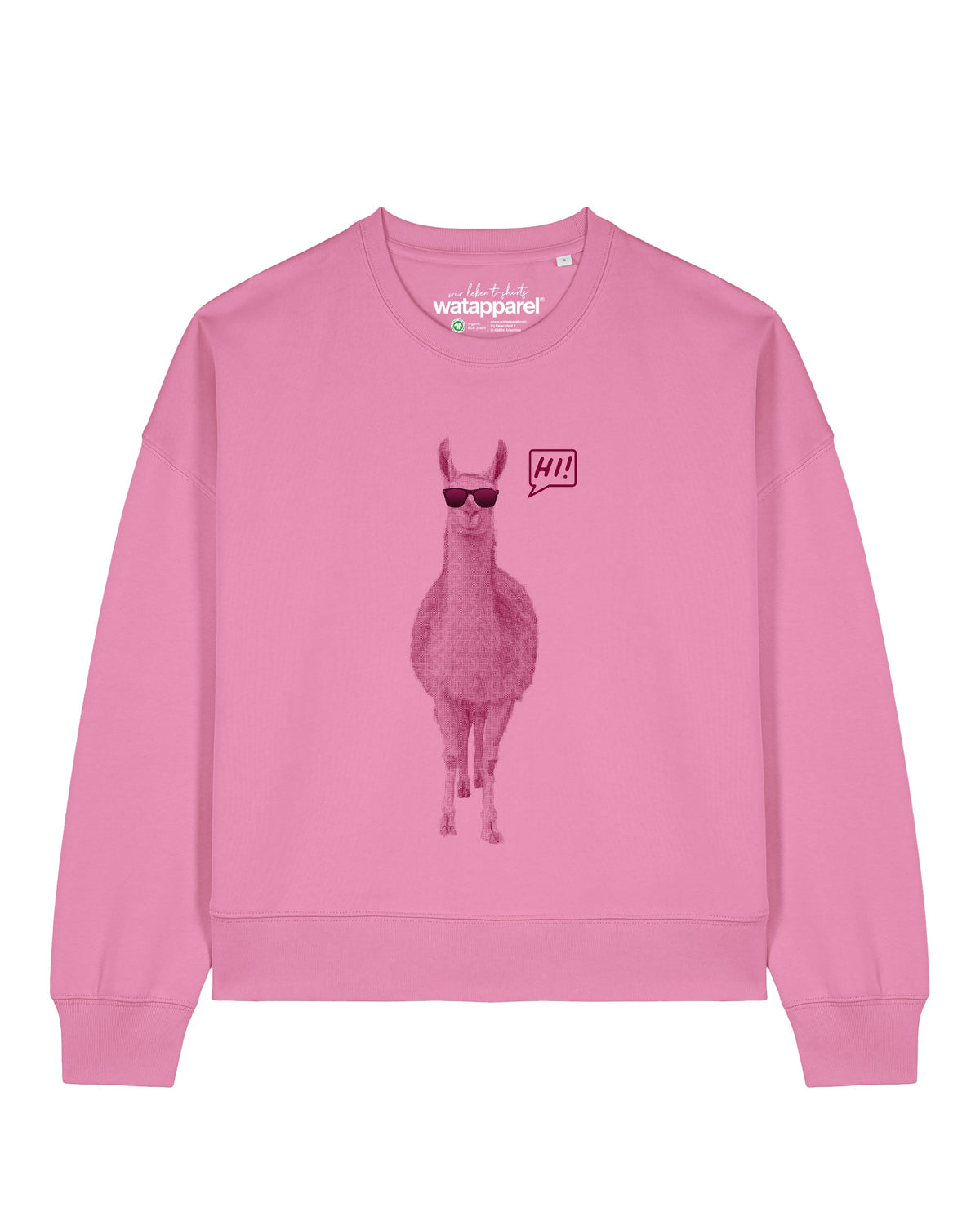 Lama sagt Hi | Sweatshirt Frauen-front;C129