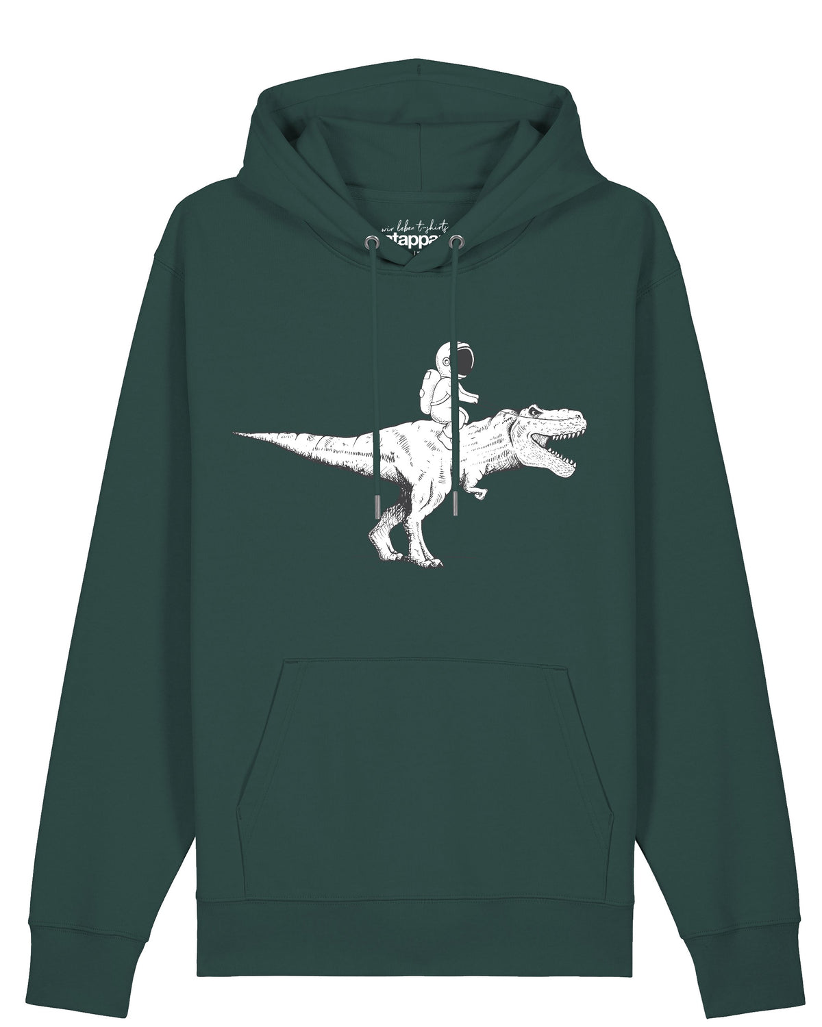 Astronaut on T-Rex | Hoodie Unisex-front;C036
