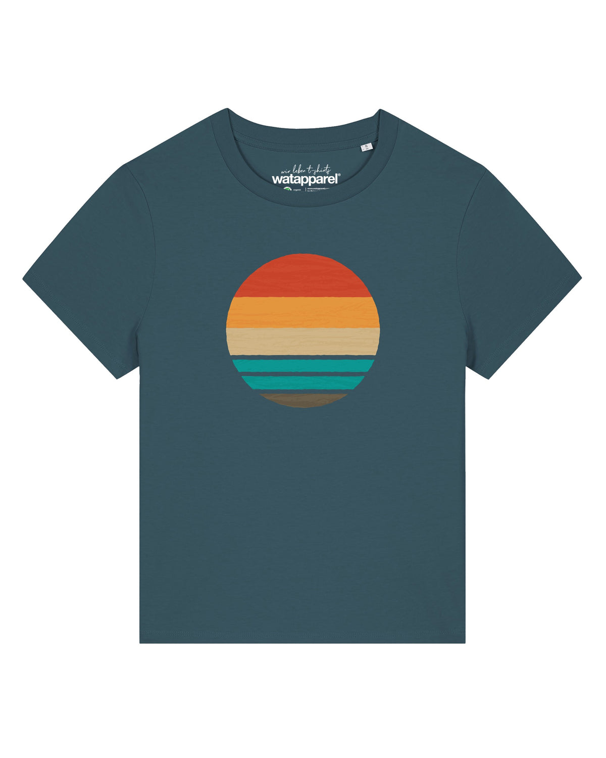 Retro Sunset Ocean | T-Shirt Frauen-front;C702