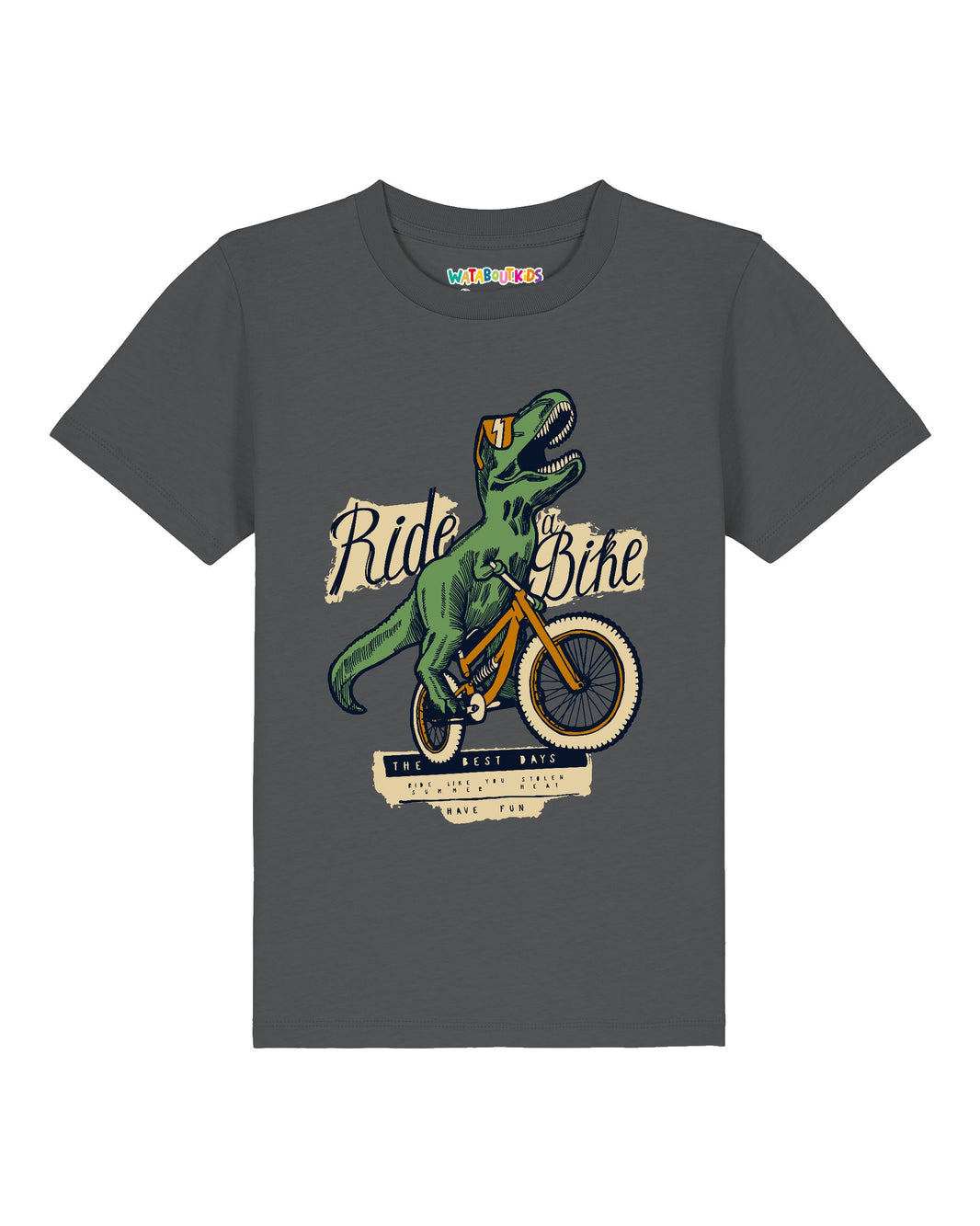 T-Rex Fahrrad | T-Shirt Kinder-front;C253
