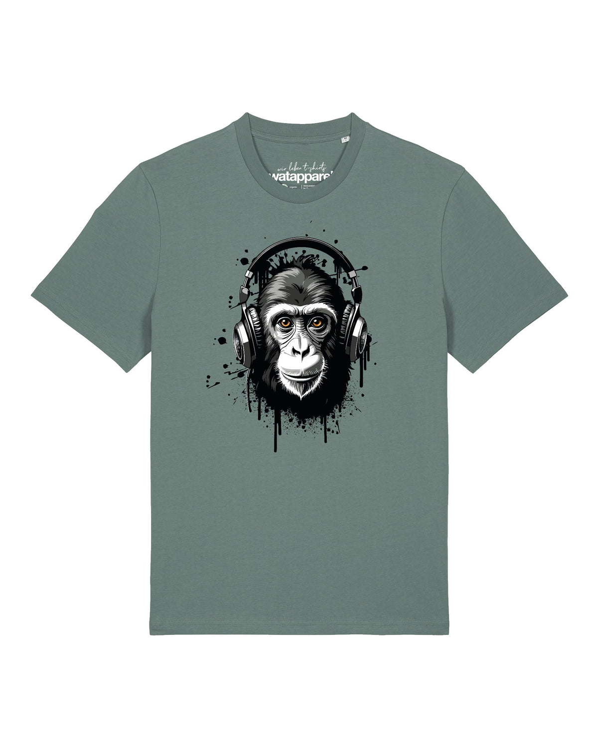 Affe hört Musik | T-Shirt Unisex-front;C144