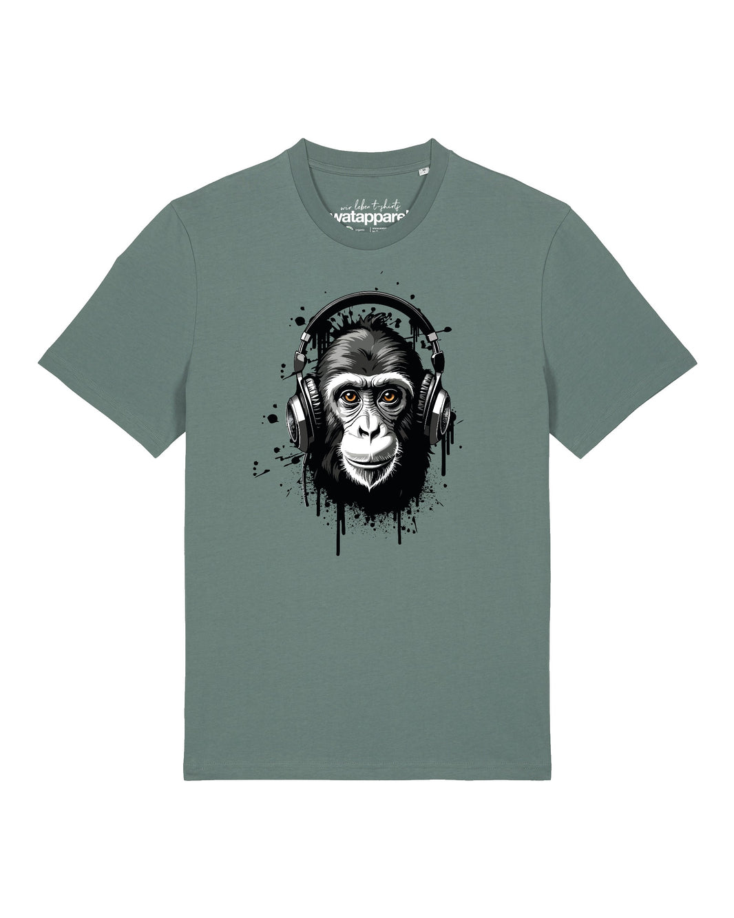Affe hört Musik | T-Shirt Unisex-front;C144