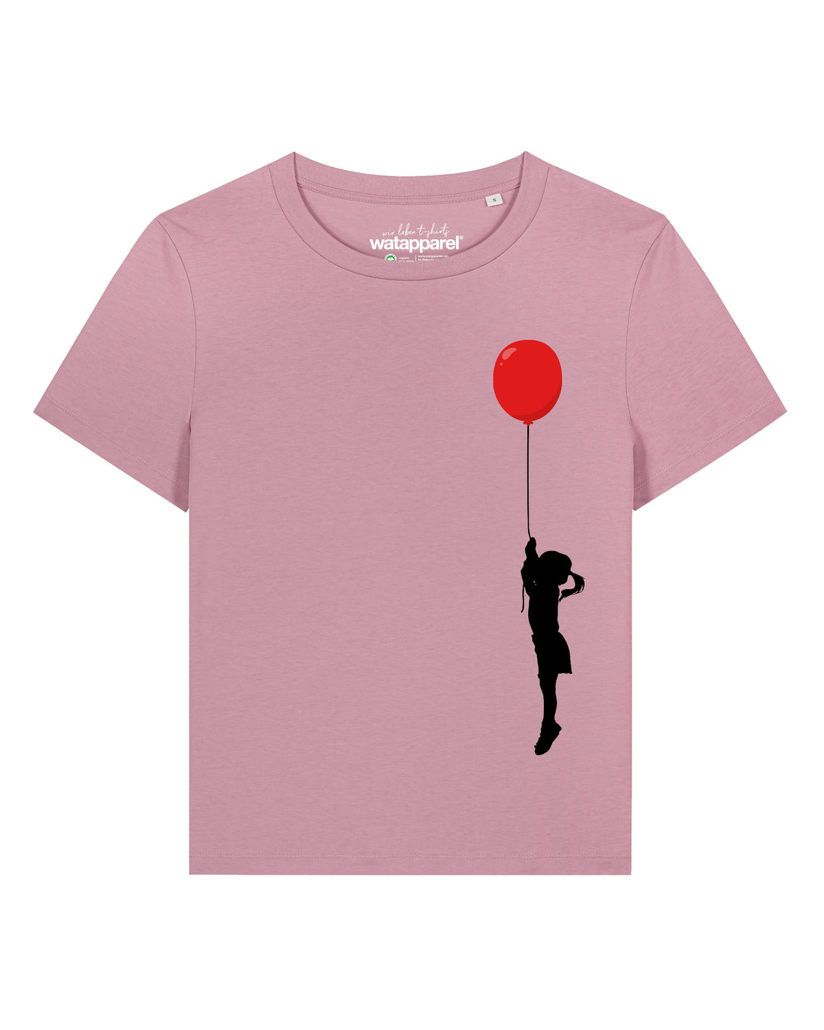 Mädchen mit Luftballon (print) | T-Shirt Frauen-front;C355