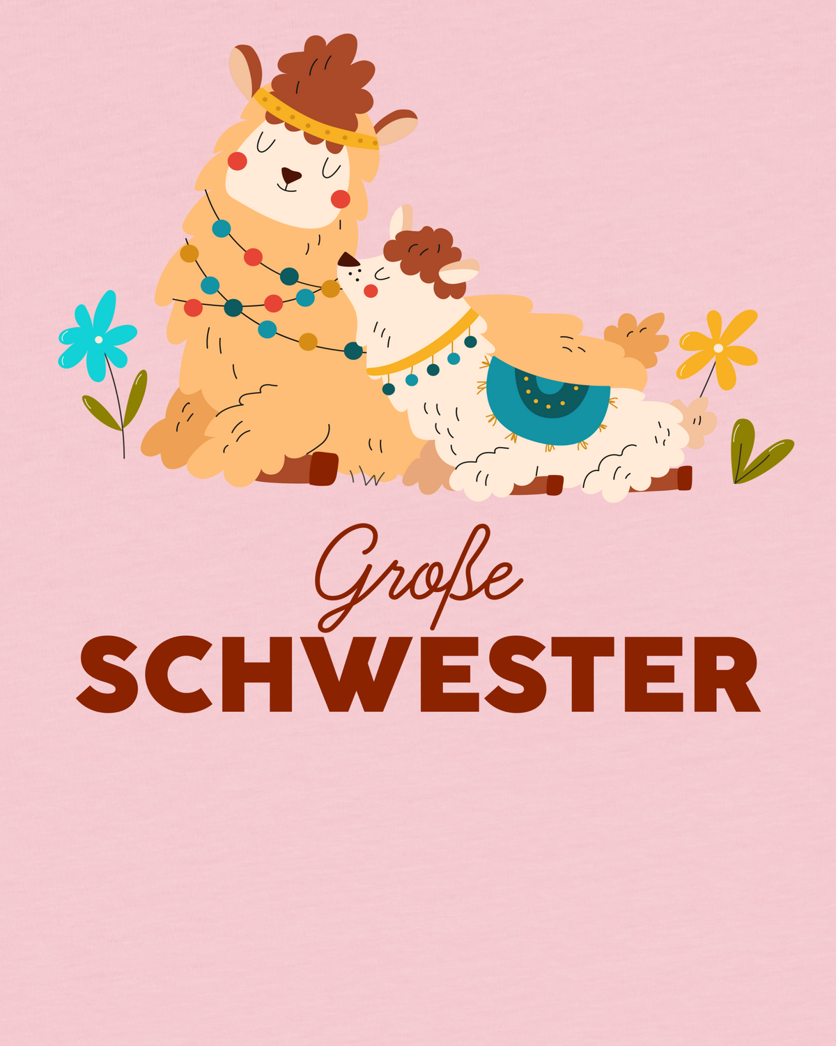 Lama Große Schwester | T-Shirt Kinder-detail_front;C005
