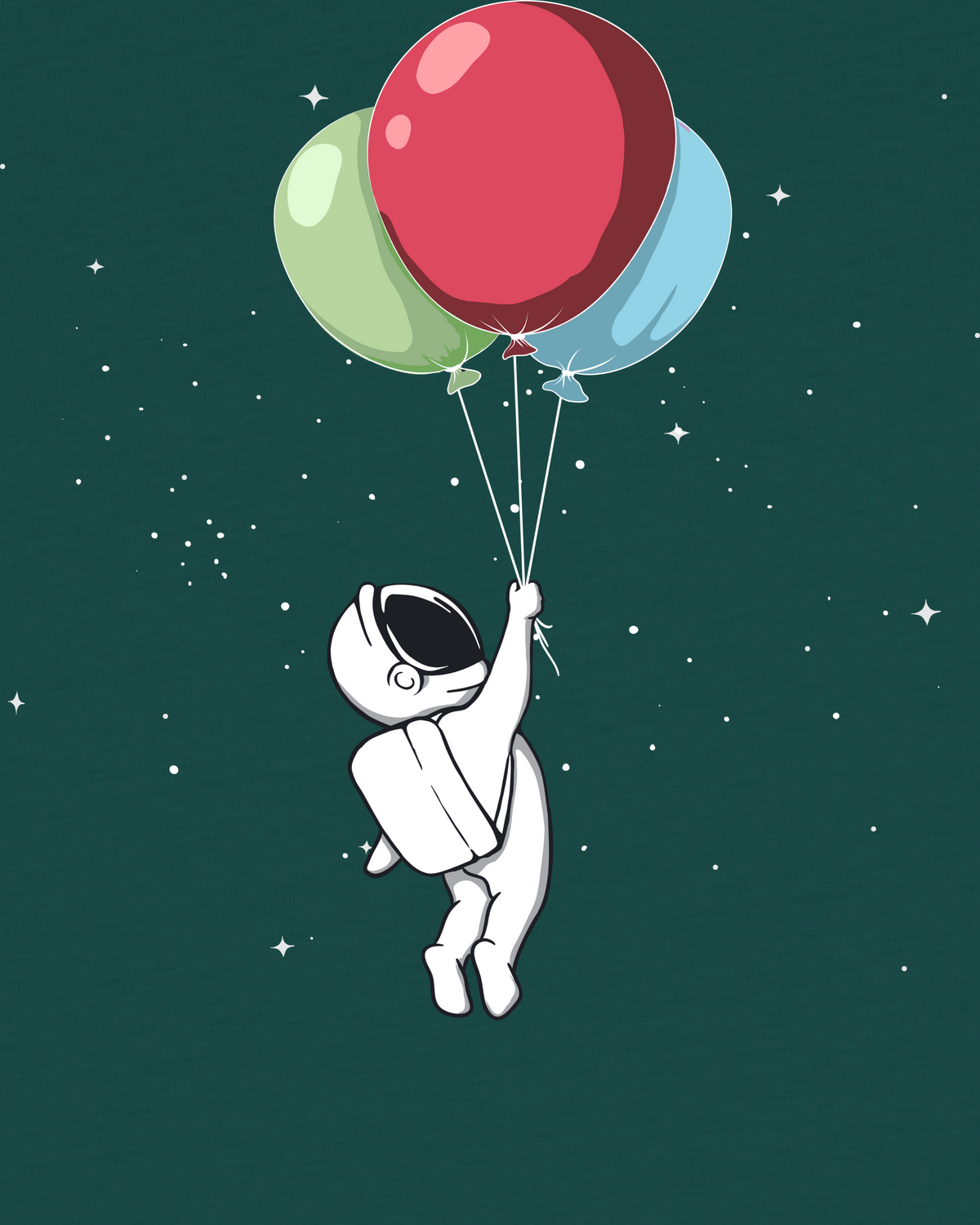 Little Balloon Astronaut | T-Shirt Kinder-detail_front;C036