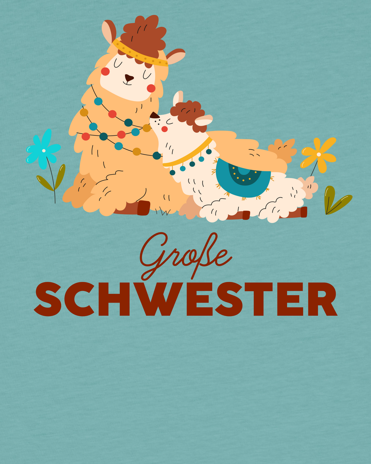 Lama Große Schwester | T-Shirt Kinder-detail_front;C060