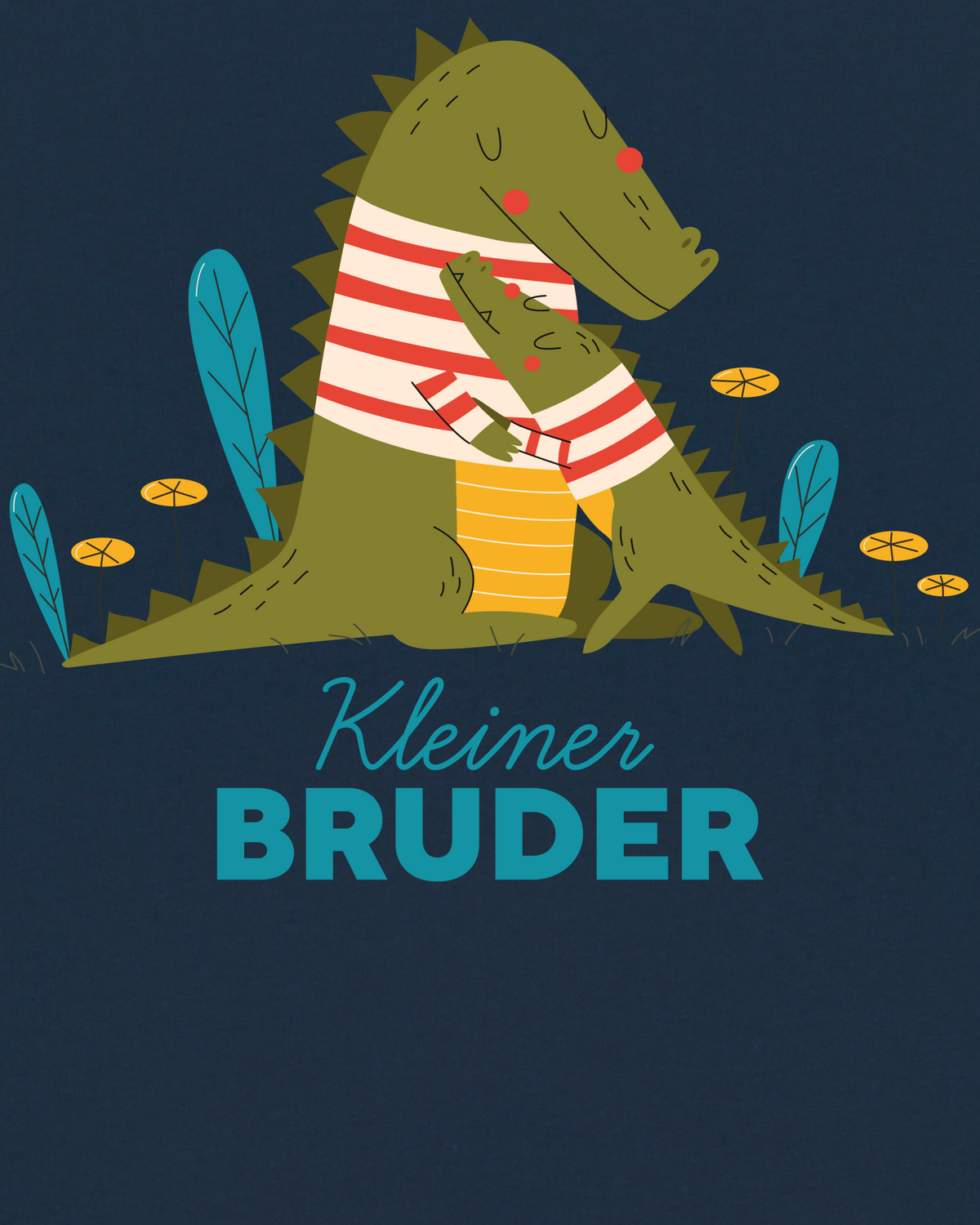 Krokodil Kleiner Bruder | T-Shirt Kinder-detail_front;C727