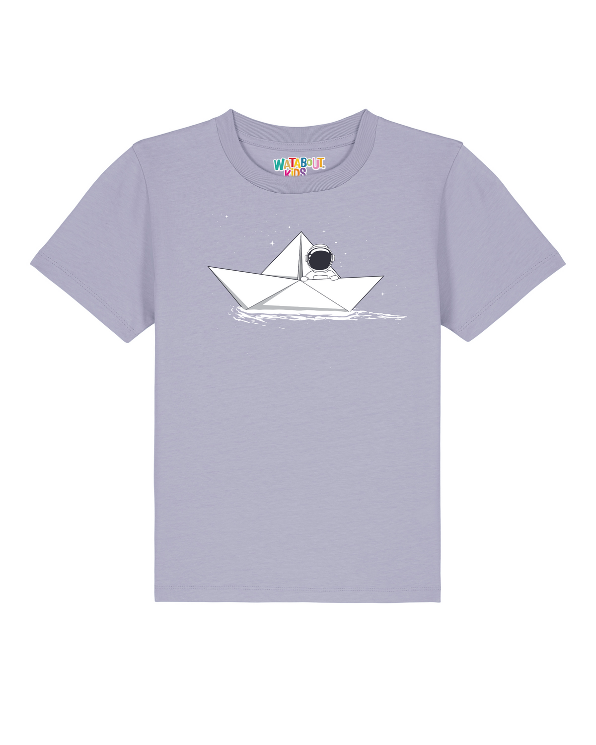 Astronaut in paper boat | T-Shirt Kinder-front;C063