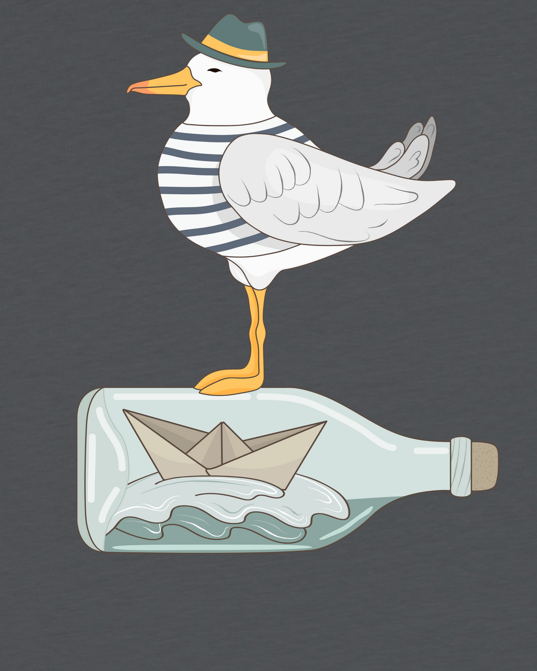 Möwe mit Hut | T-Shirt Kinder-detail_front;C253