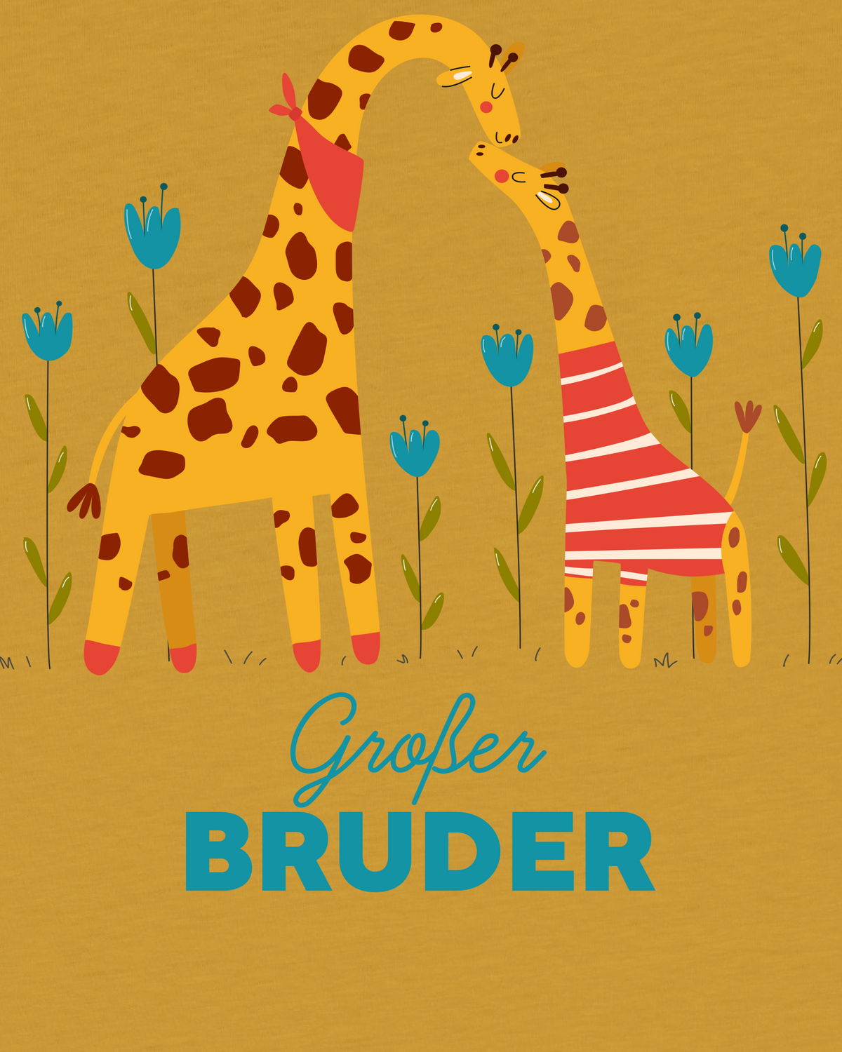 Giraffe Großer Bruder | T-Shirt Kinder-detail_front;C048