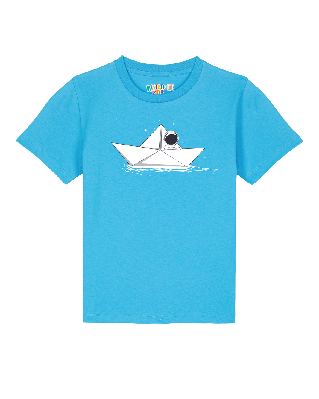Astronaut in paper boat | T-Shirt Kinder-front;C145