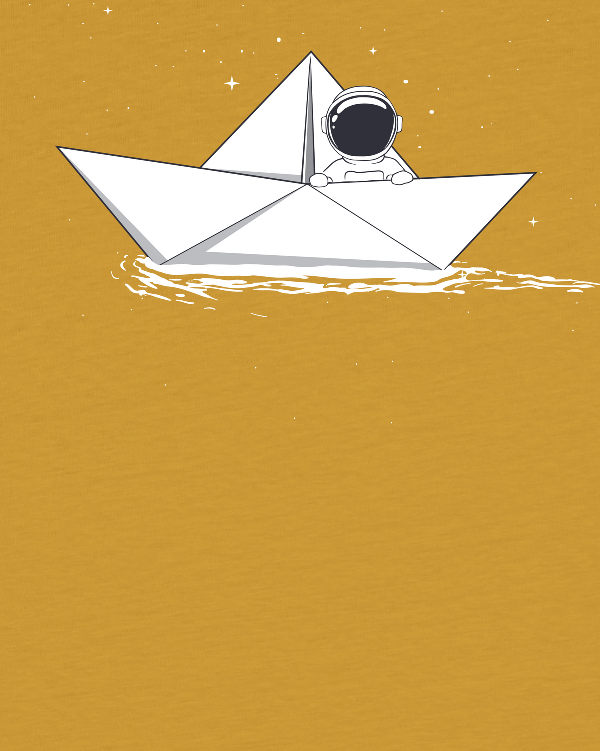 Astronaut in paper boat | T-Shirt Kinder-detail_front;C048