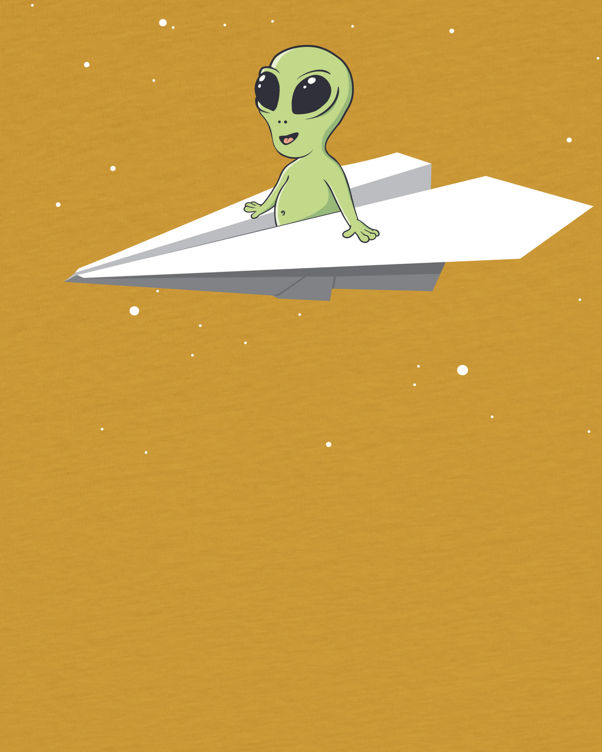 Alien on a paper plane | T-Shirt Kinder-detail_front;C048