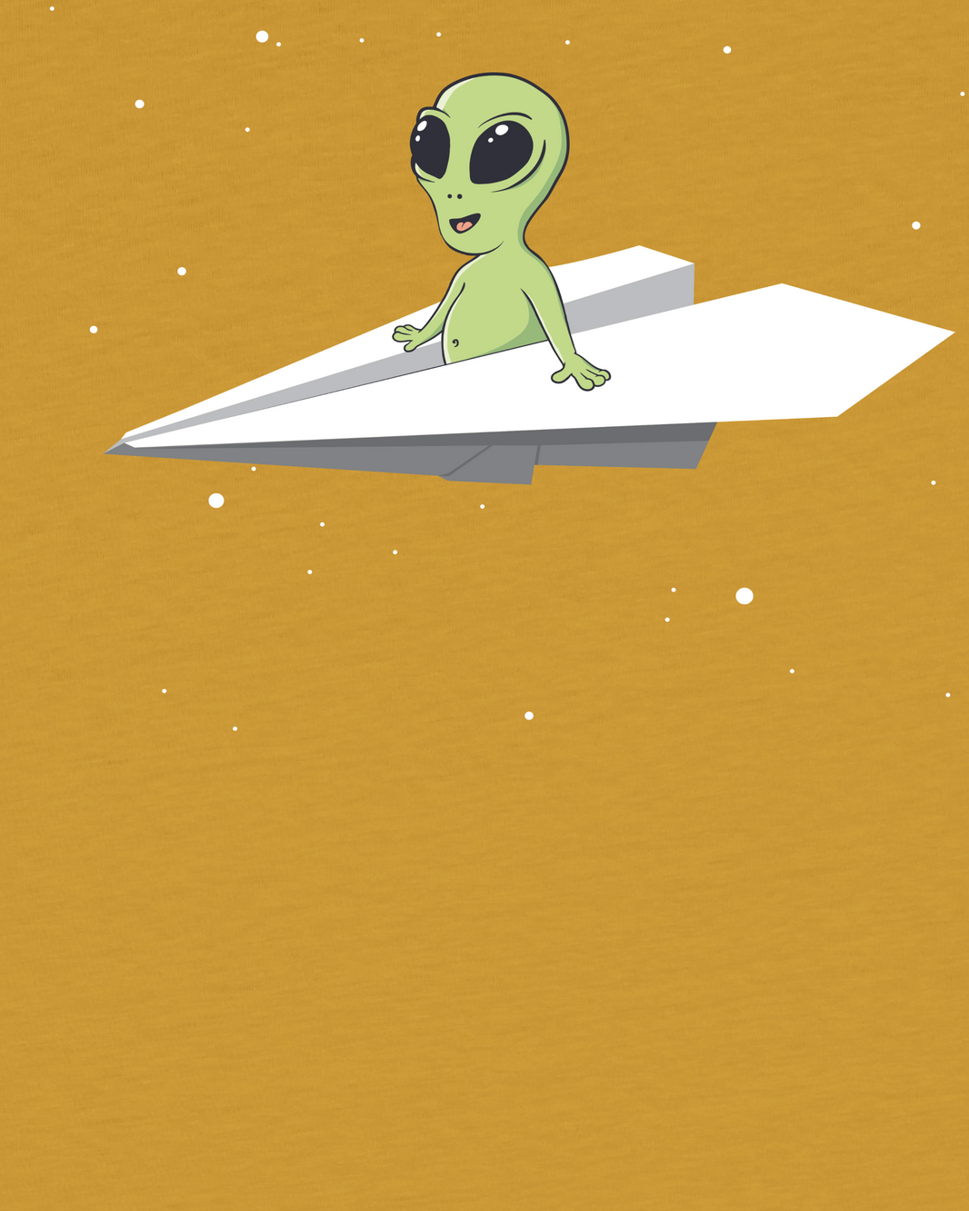 Alien on a paper plane | T-Shirt Kinder-detail_front;C048