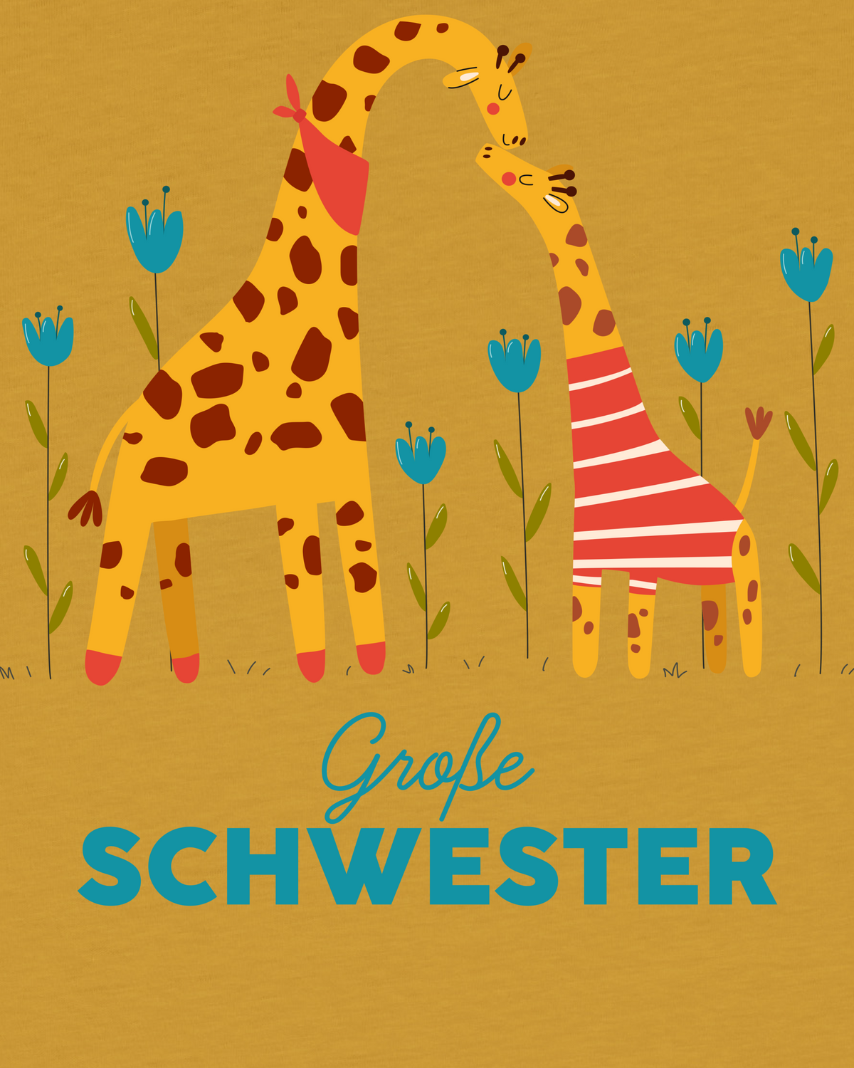 Giraffe Große Schwester | T-Shirt Kinder-detail_front;C048
