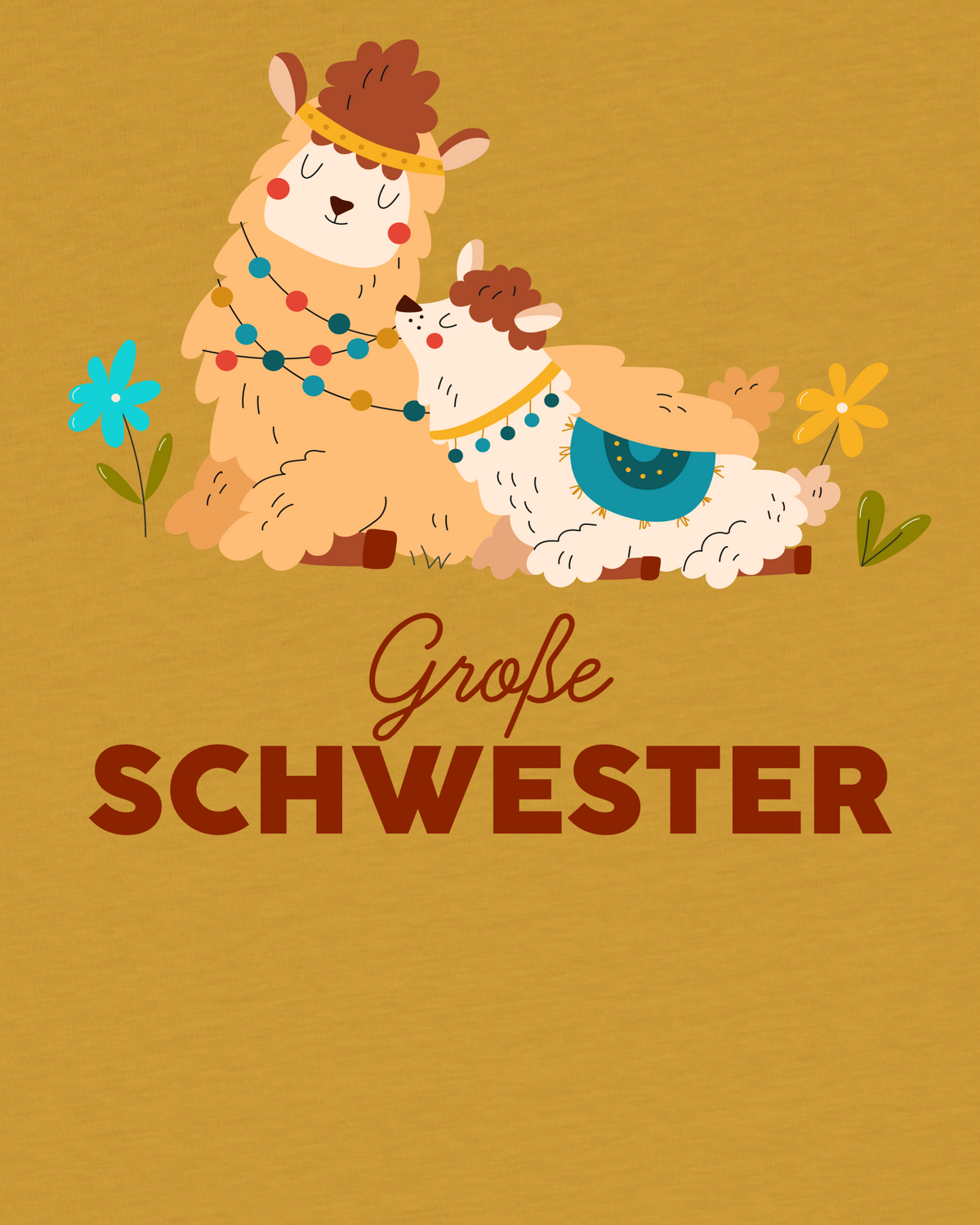 Lama Große Schwester | T-Shirt Kinder-detail_front;C048