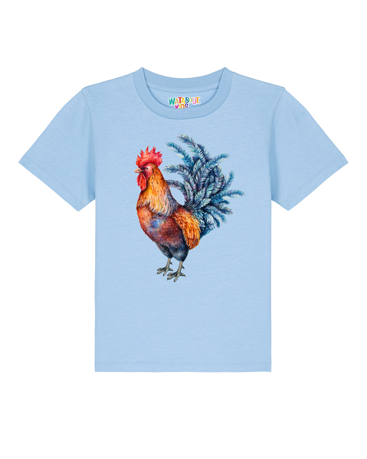 Grimmiger Gockel | T-Shirt Kinder-front;C149
