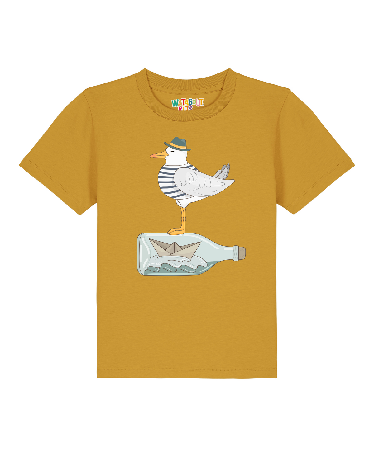 Möwe mit Hut | T-Shirt Kinder-front;C048