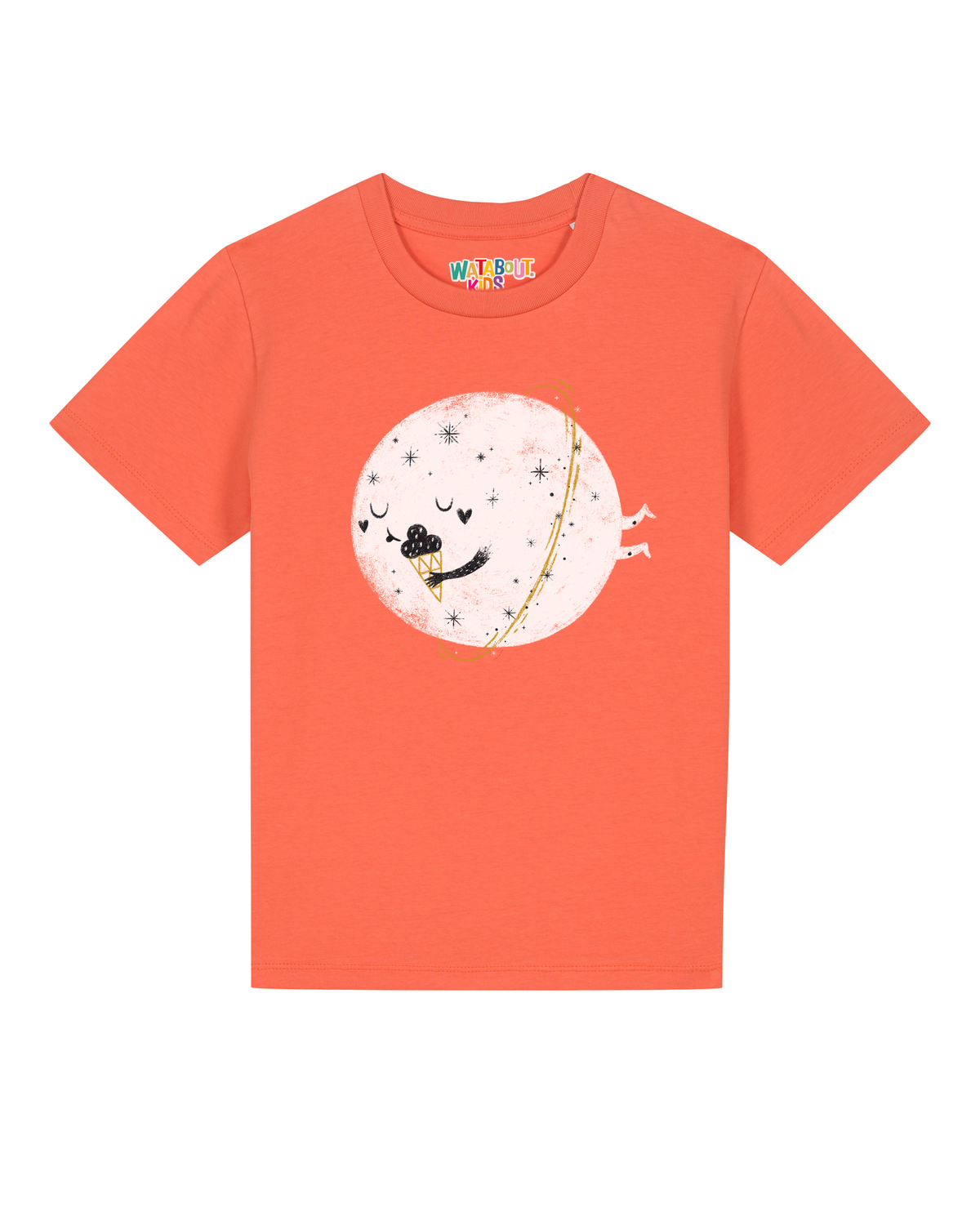 Planet mit Eis | T-Shirt Kinder-front;C143