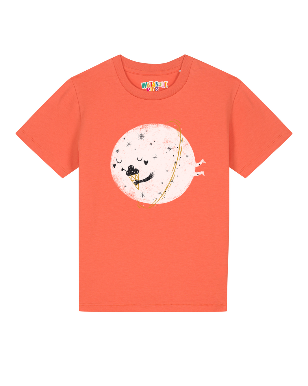 Planet mit Eis | T-Shirt Kinder-front;C143