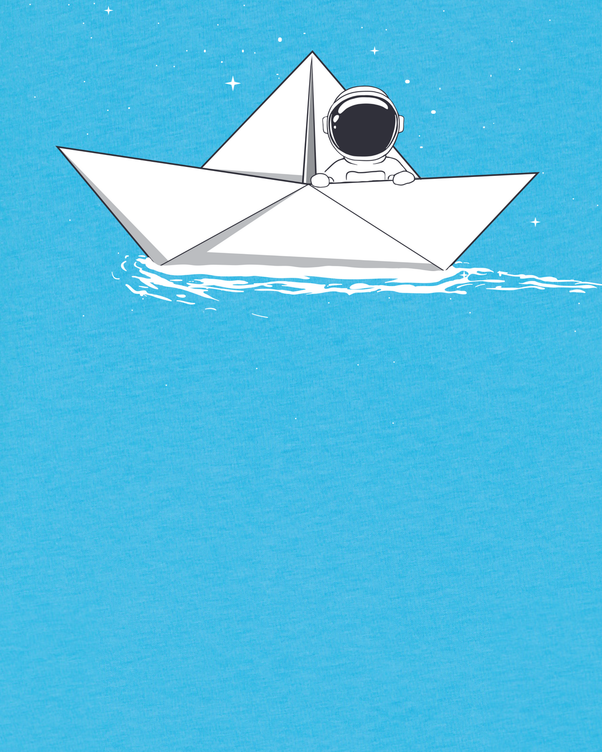 Astronaut in paper boat | T-Shirt Kinder-detail_front;C145