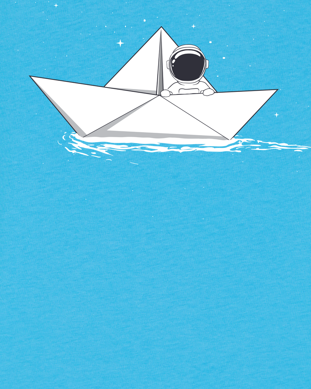 Astronaut in paper boat | T-Shirt Kinder-detail_front;C145
