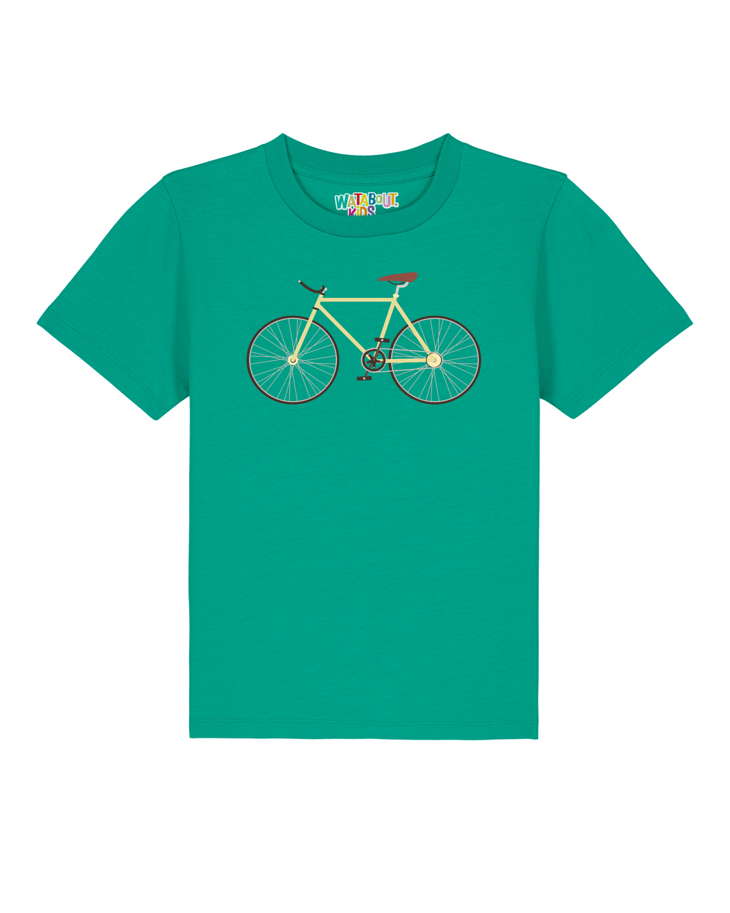Yellow Bike | T-Shirt Kinder-front;C100