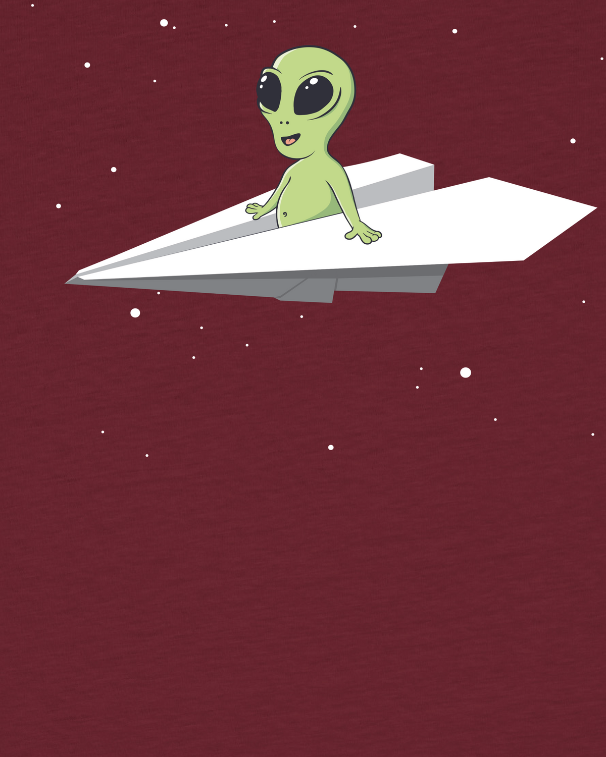 Alien on a paper plane | T-Shirt Kinder-detail_front;C244