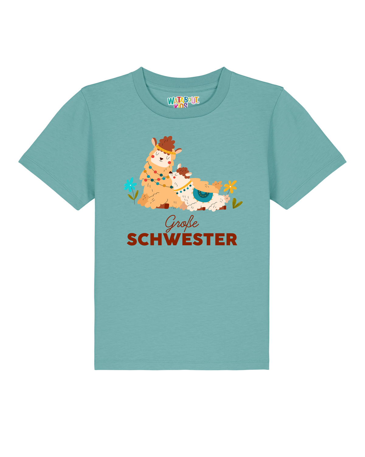 Lama Große Schwester | T-Shirt Kinder-front;C060