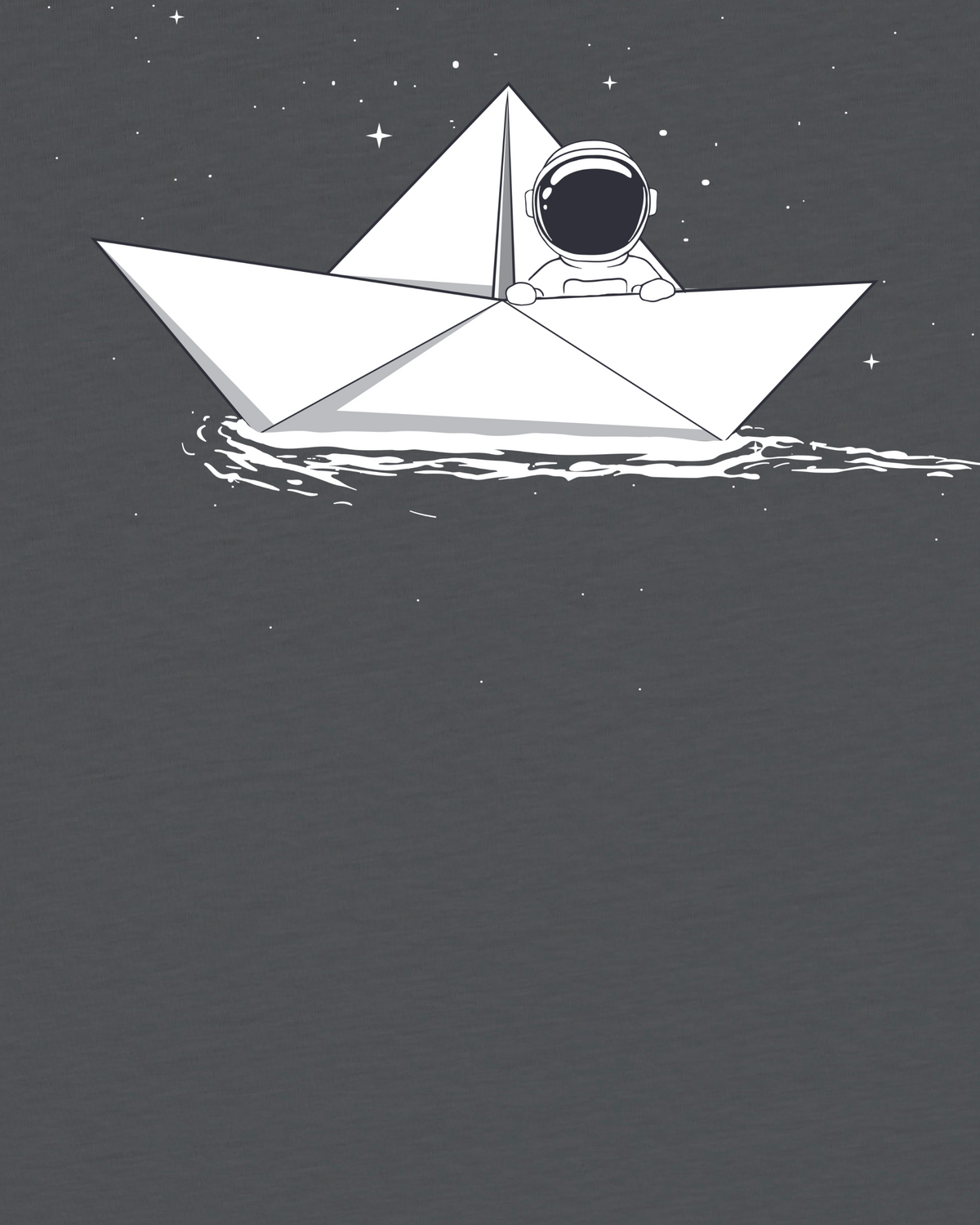Astronaut in paper boat | T-Shirt Kinder-detail_front;C253