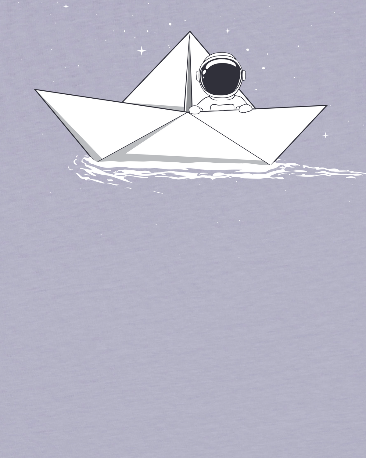 Astronaut in paper boat | T-Shirt Kinder-detail_front;C063