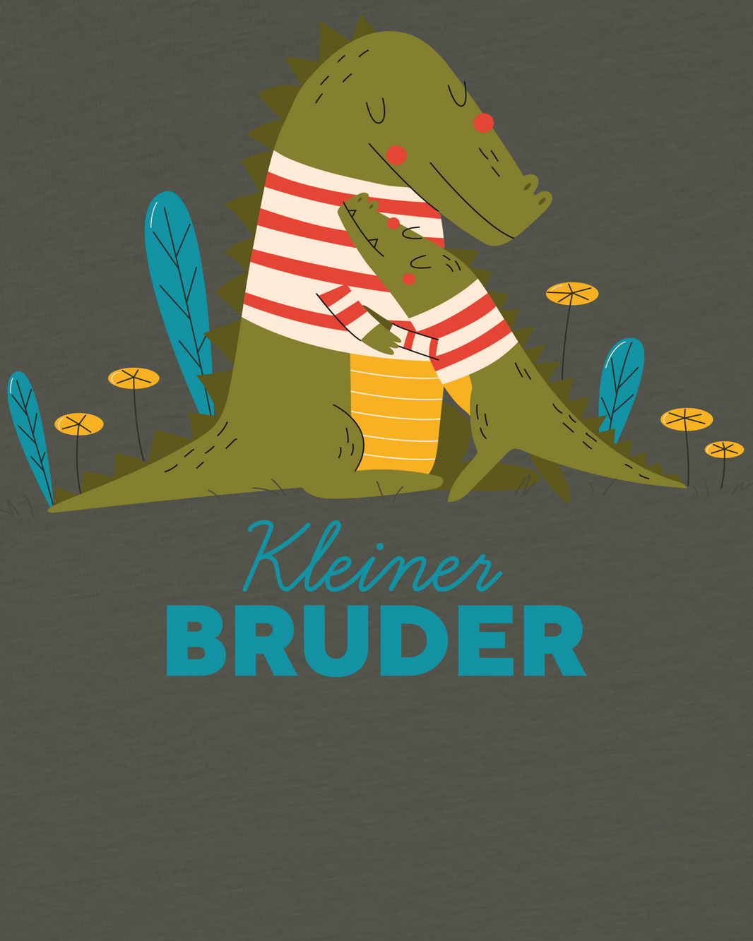 Krokodil Kleiner Bruder | T-Shirt Kinder-detail_front;C223