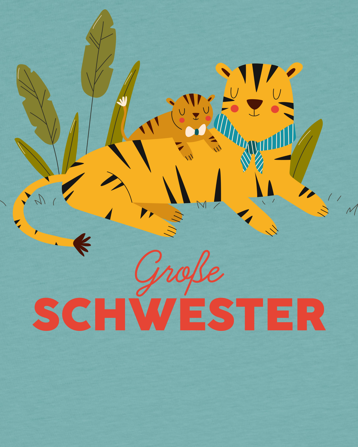 Tiger Große Schwester | T-Shirt Kinder-detail_front;C060