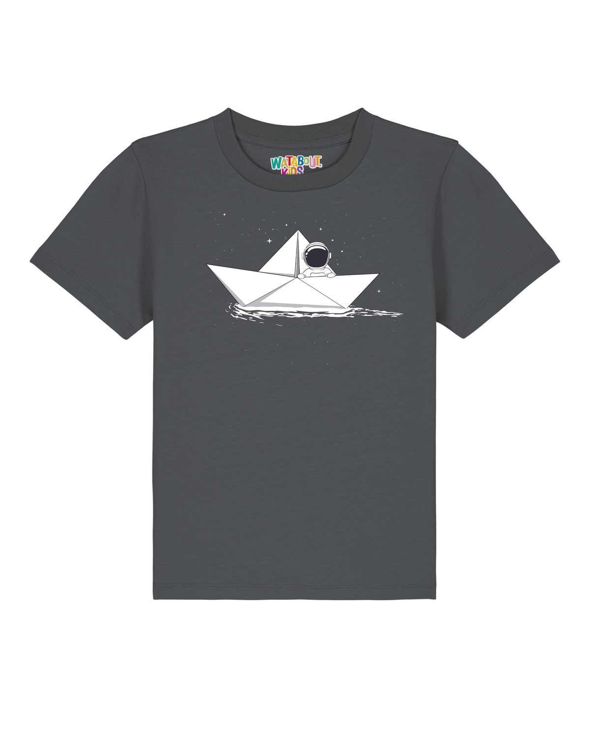 Astronaut in paper boat | T-Shirt Kinder-front;C253