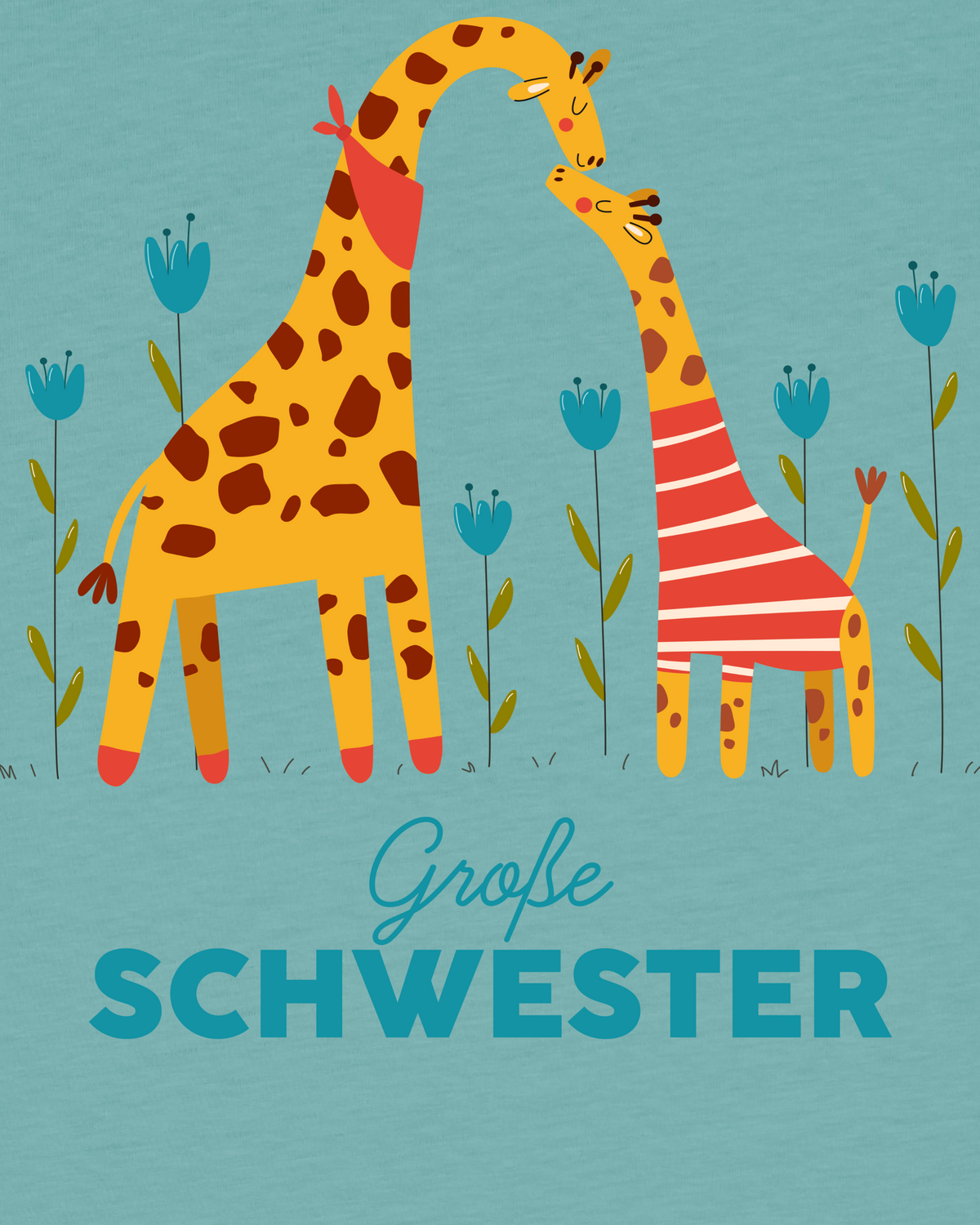 Giraffe Große Schwester | T-Shirt Kinder-detail_front;C060