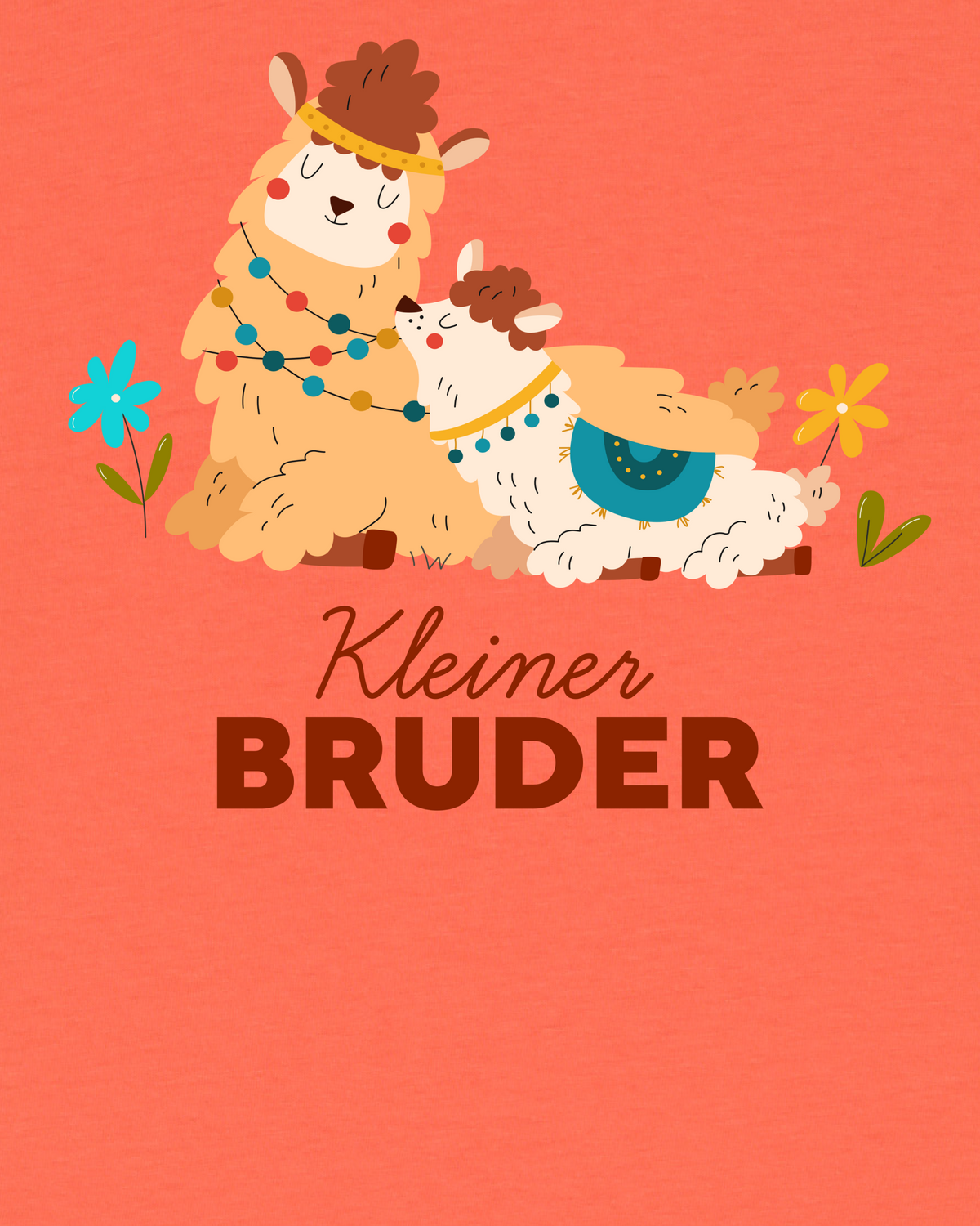 Lama Kleiner Bruder | T-Shirt Kinder-detail_front;C143
