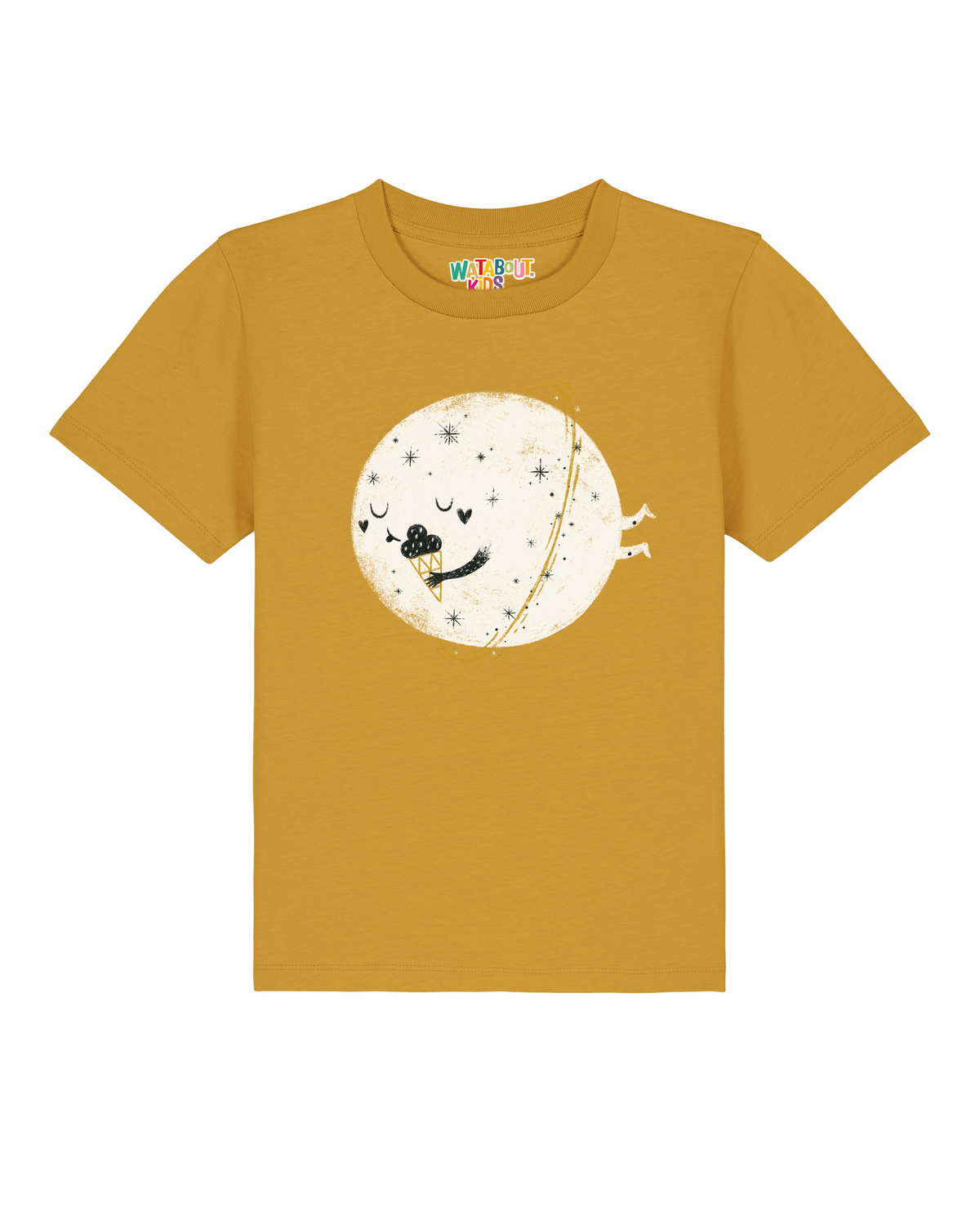 Planet mit Eis | T-Shirt Kinder-front;C048