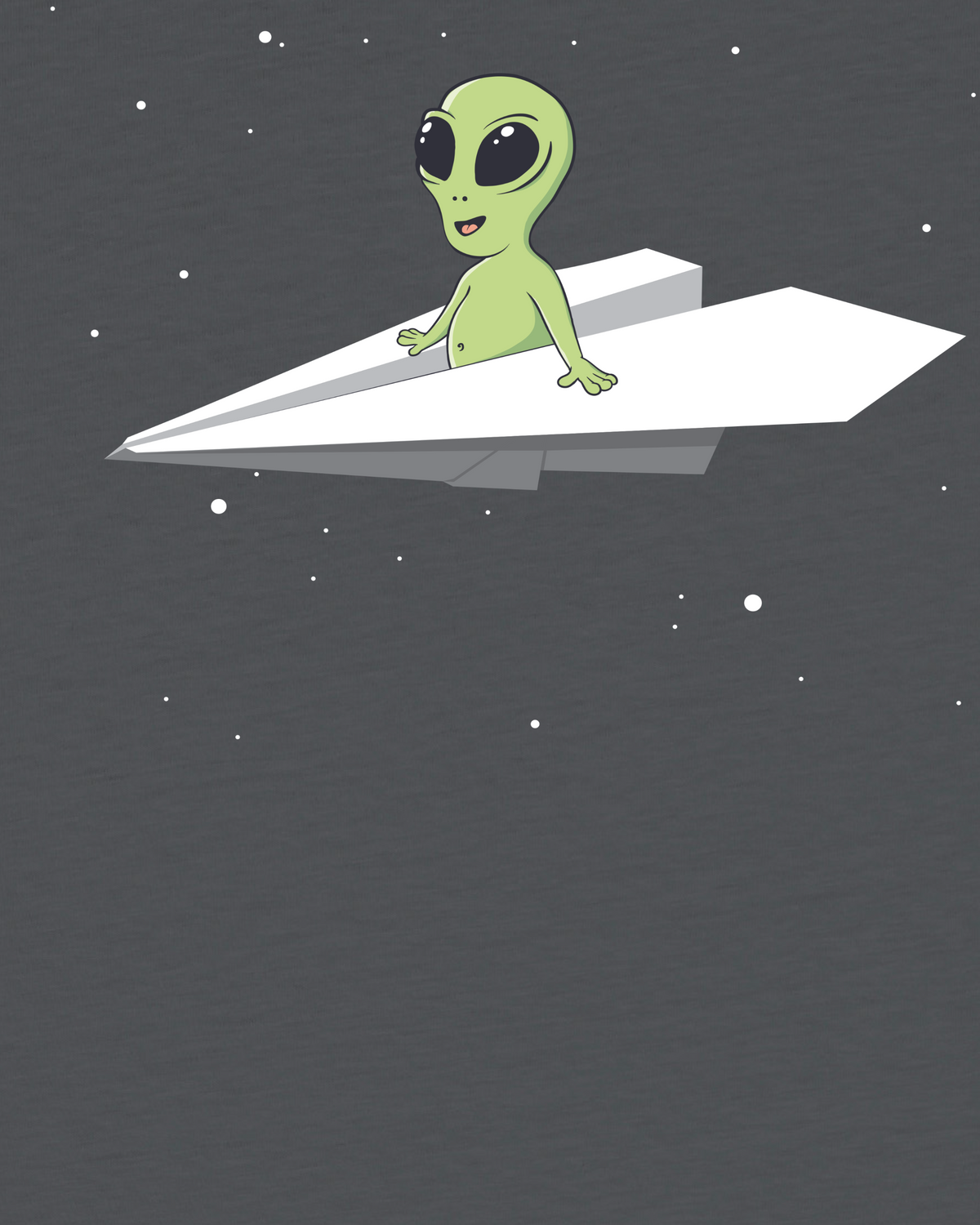 Alien on a paper plane | T-Shirt Kinder-detail_front;C253