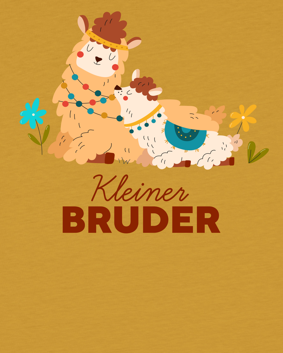 Lama Kleiner Bruder | T-Shirt Kinder-detail_front;C048